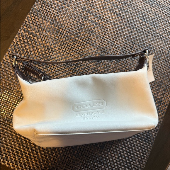 Coach Cream Leather Shoulder Bag - Picture 1 of 9